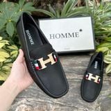  Giày lười Homme Florence - Square Toe Italian Leather Loafer 