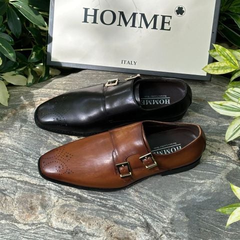  Giày Homme Milano 2.0 - Double Buckle Monk Strap Shoes 