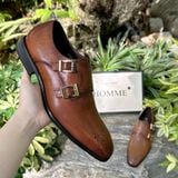  Giày Homme Milano 2.0 - Double Buckle Monk Strap Shoes 