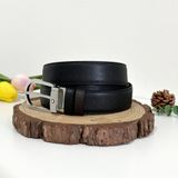  Dây Thắt Lưng Horseshoe Buckle Black/Brown 35MM Reversible Leather Belt 