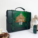  Cặp da điêu khắc Homme Handcrafted-carved Briefcase - version Vatican 