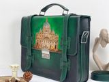 Cặp da điêu khắc Homme Handcrafted-carved Briefcase - version Vatican 