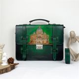  Cặp da điêu khắc Homme Handcrafted-carved Briefcase - version Vatican 
