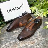  Giày Oxford Homme Alessia - Vegetable tanned leather products, 100% handmade Patina color 