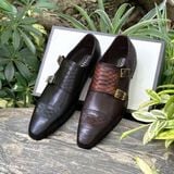  Giày Homme Le Marche 2.0 - Double Buckle Monk Strap Shoes 