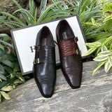 Giày Homme Le Marche 2.0 - Double Buckle Monk Strap Shoes 