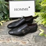  Giày tây Homme Le Marche - Double Buckle Monk Strap Shoes 