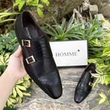  Giày tây Homme Le Marche - Double Buckle Monk Strap Shoes 