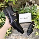  Giày tây Homme Le Marche - Double Buckle Monk Strap Shoes 