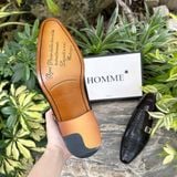  Giày tây Homme Le Marche - Double Buckle Monk Strap Shoes 