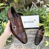  Giày tây Homme Le Marche - Double Buckle Monk Strap Shoes 