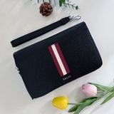  Túi Cầm Tay BALLY  Tinger Wrist Leather Clutch Bag 
