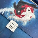  Cặp da điêu khắc Homme Handcrafted-carved Briefcase - version Koinobori Japan 