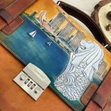  Cặp da điêu khắc Homme Handcrafted-carved Briefcase - version Singapore 