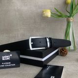  Thắt Lưng Nam Monblanc Trapeze Shiny Stainless Steel Pin Buckle 