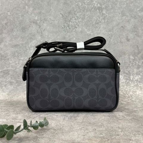  Túi Đeo Chéo Coach Graham Crossbody In Blocked Signature Canvas With Varsity Stripe 