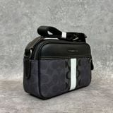  Túi Đeo Chéo Coach Graham Crossbody In Blocked Signature Canvas With Varsity Stripe 