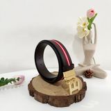  Thắt Lưng B Bold 35mm Belt in Red White Red Fabric And Leather 