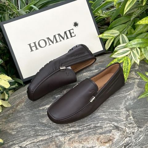  Giày lười Homme Piacenza - Square Toe Leather Loafer 