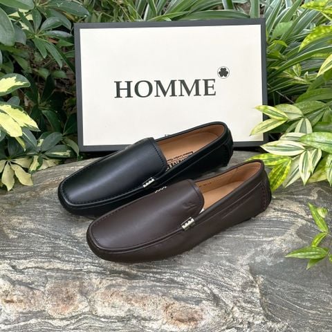  Giày lười Homme Piacenza - Square Toe Leather Loafer 