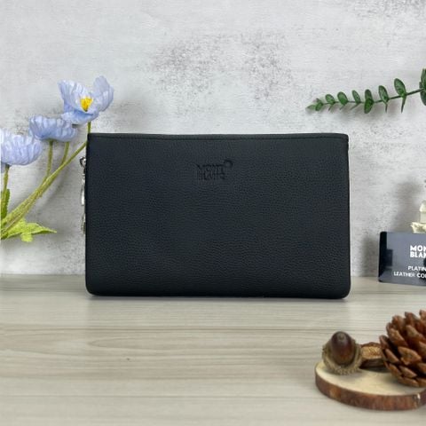  Clutch Cầm Tay Nam MonBlanc Da Mềm Khoá Kéo Cao Cấp 