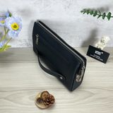  Clutch Cầm Tay Nam MonBlanc Da Mềm Khoá Kéo Cao Cấp 