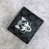  Ví Coach Double Billfold Wallet In Signature With Wolf Motif 
