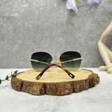  Mắt Kính Lacoste Green Gradient Oval Ladies Sunglasses Cao Cấp 