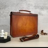  Cặp da điêu khắc Homme Handcrafted-carved Briefcase - version Tower Bridge, London 