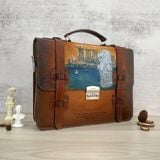  Cặp da điêu khắc Homme Handcrafted-carved Briefcase - version Singapore 