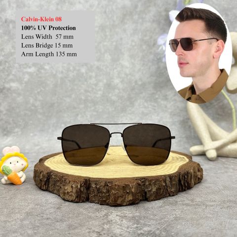  Mắt Kính Calvin Klein Brown Navigator Men's Sunglasses 