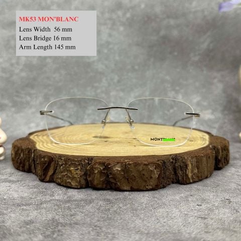  Kính Mắt Montblanc Demo Rectangular Men's Eyeglasses Cao Cấp 