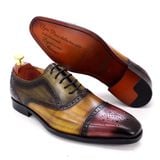  Homme Farnham Three-tone Italian Leather Brogues Shoes 