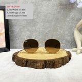  Mắt Kính Ray-Ban Round Metal Brown Gradient Unisex Sunglasses Cao Cấp 
