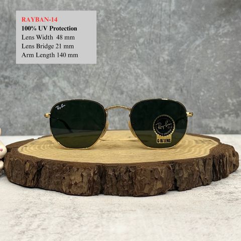  Kính Mát Ray-Ban Hexagonal Flat Lenses Green Classic G-15 Unisex Sunglasses 