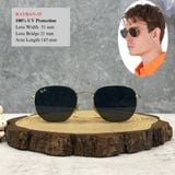  Mắt Kính Ray-Ban Hexagonal Flat Lens Blue Unisex Sunglasses Cao Cấp 