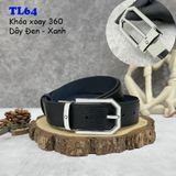  Thắt Lưng Nam Montblanc Black/Blue Reversible 35mm Genuine Leather Belt 