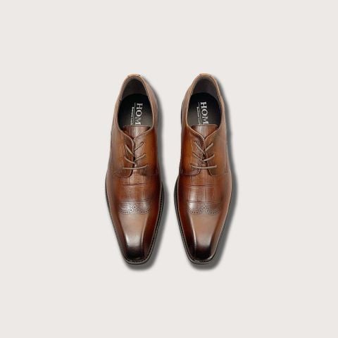  Giày tây Homme Pescara - Brown/Black Patina Derby Shoes 