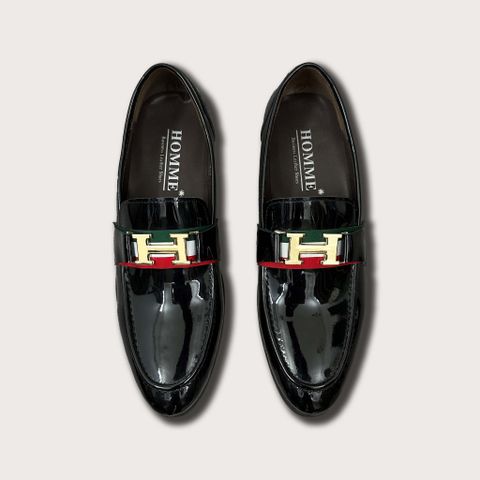  Giày lười Homme de Rome - Italian Shiny Leather Loafer Shoes 