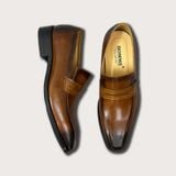  Giày lười Homme Napoli - Patina Loafer Leather Dress Shoes 