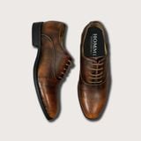  Giày Tây Homme Glasgow - Plain Toe Oxford Italian Leather Dress Shoes 