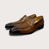  Giày lười Homme Napoli - Patina Loafer Leather Dress Shoes 