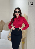  Áo Nơ Cổ Lụa Mango 