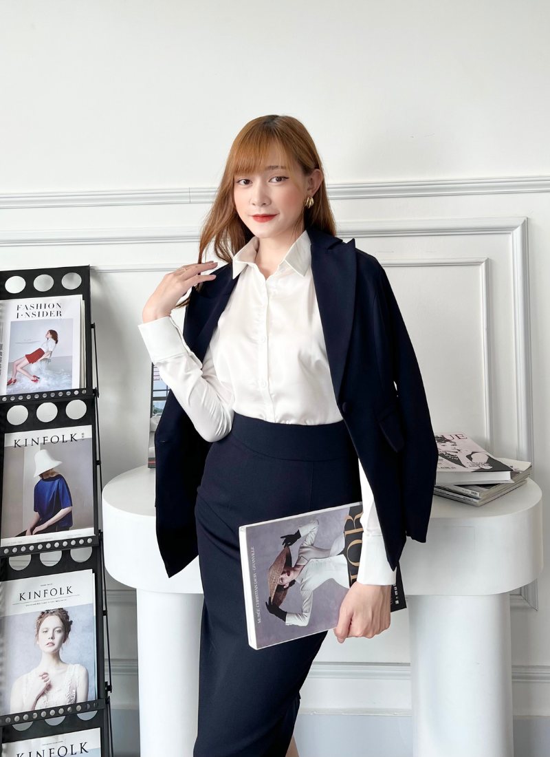  Áo Sơ Mi Nữ Trắng Ý Cao Cấp 