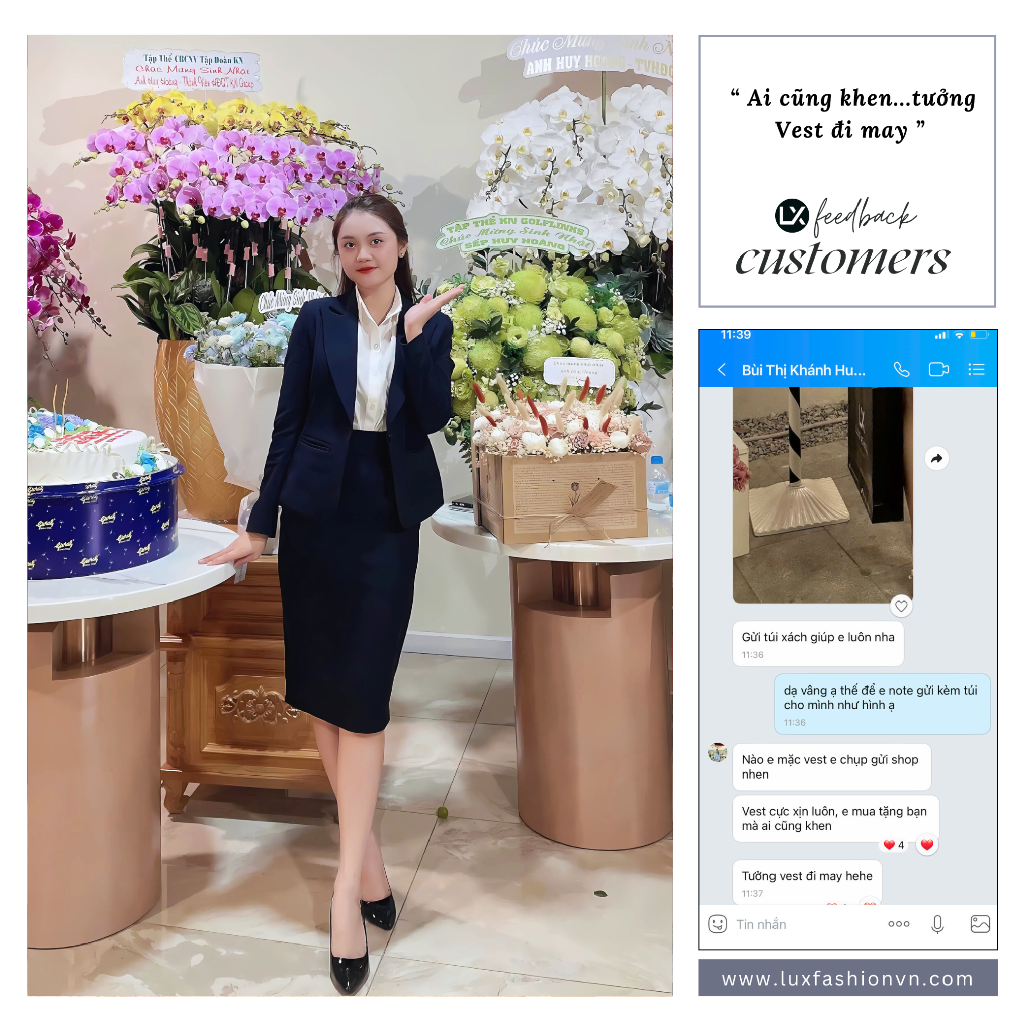  ComBo 3 sản phẩm: Áo Vest Nữ 1 Nút Vạt Tròn Ngắn & Váy Bút Chì & Áo Sơ Mi (Tùy Chọn Sản Phẩm) 