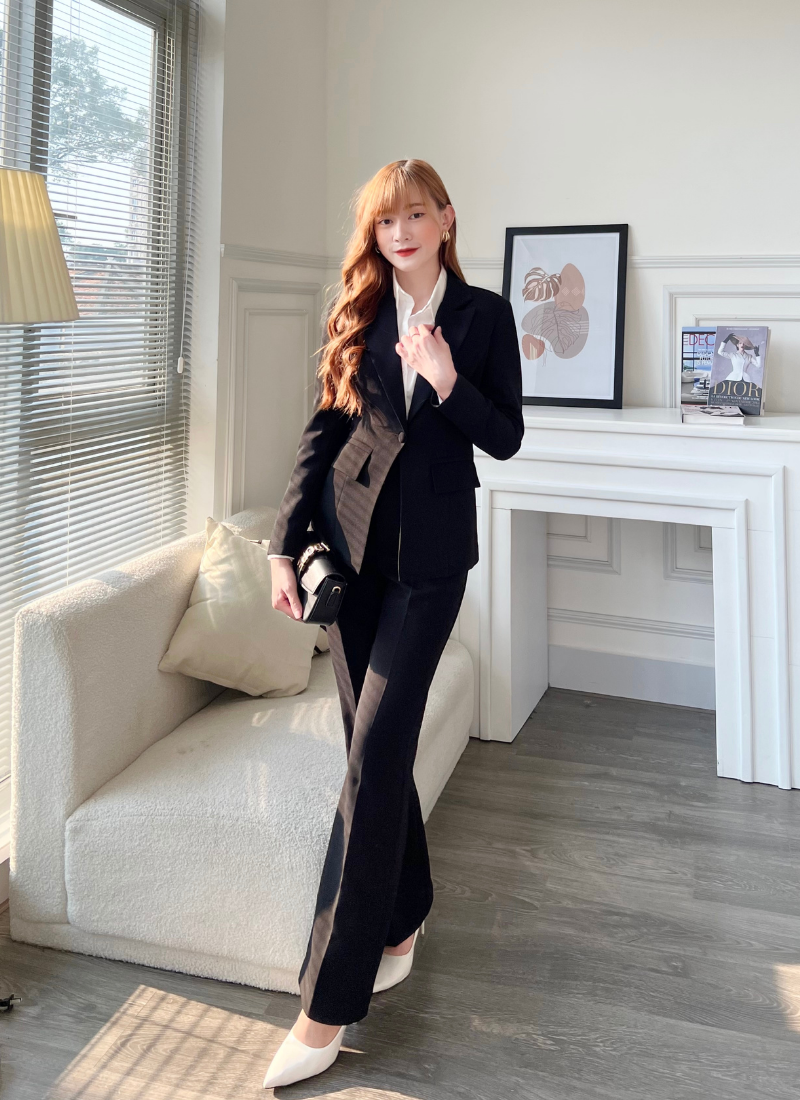  Áo Vest Nữ 1 Nút Vạt Vuông 