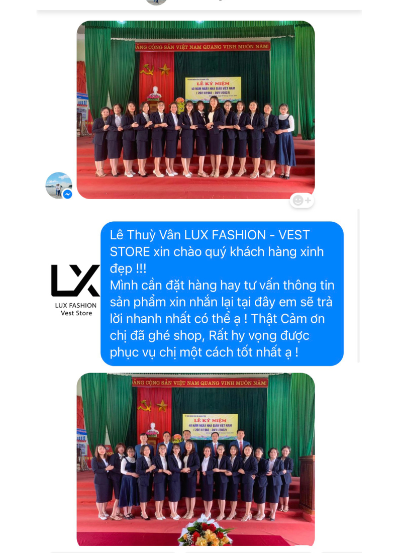  Bộ Áo Vest Nữ & Váy Đồng Phục Xanh Đen 