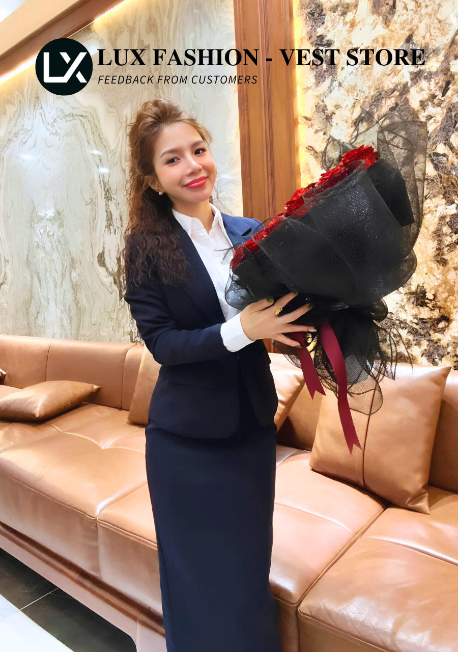  ComBo 3 sản phẩm: Áo Vest Nữ 1 Nút Vạt Tròn Ngắn & Váy Bút Chì & Áo Sơ Mi (Tùy Chọn Sản Phẩm) 