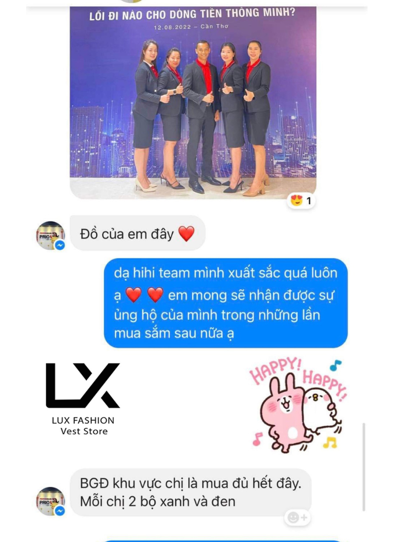  Bộ Áo Vest Nữ & Váy Đồng Phục Đen 