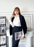  Bộ Áo Vest Nữ 1 Nút Vạt Vuông & Váy Bút Chì 